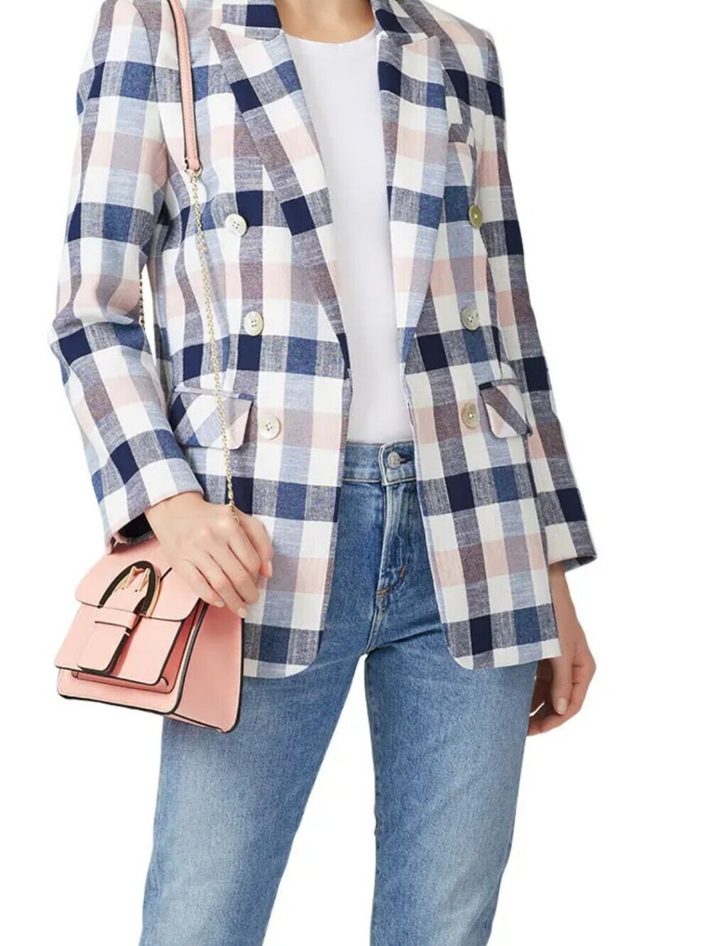 Veronica Beard Deckay Plaid Double Breast Jacket Sz 6 No Size Tag SAMPLE